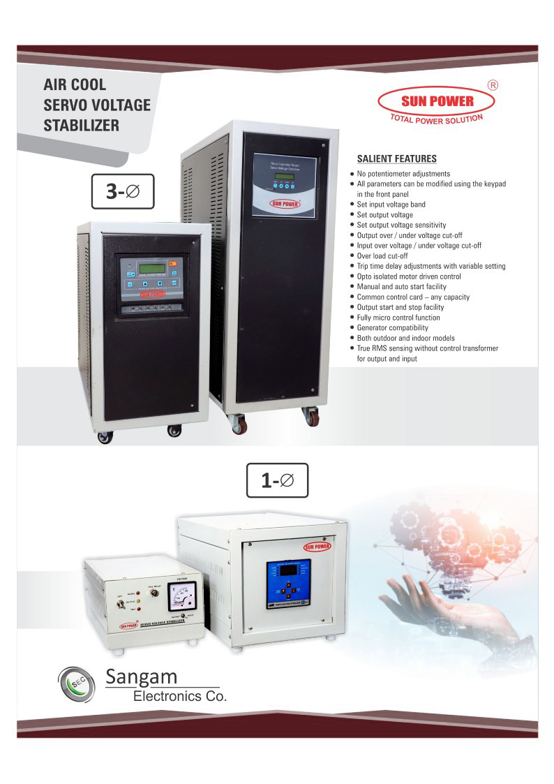 Three Phase Air Cooled Servo Stabilizer